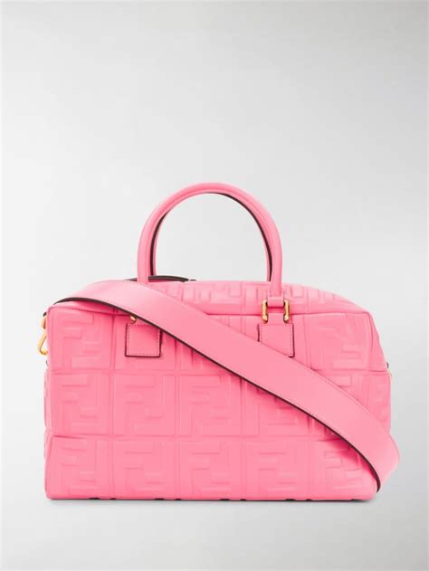 fendi boston bag sale|Fendi pink leather Boston bag.